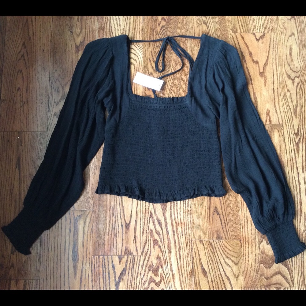 American Eagle Crop Top Blouse Size XS NWT